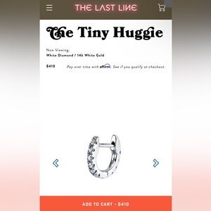The Last Line the tiny huggies 14k white gold